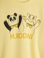 Mini Rodini Panda & cat sp sweatshirt Yellow