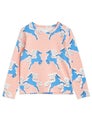 Mini Rodini Horses aop ls tee Pink