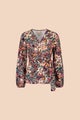 Kaiko Soft Wrap Blouse, Blooming Forest&nbsp;