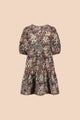 Kaiko Tiered Mini Dress, Blooming Forest