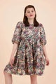 Kaiko Tiered Mini Dress, Blooming Forest