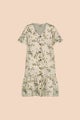 Kaiko  Frill Button Dress, Clover Blossom