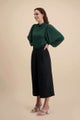 Kaiko  Puff Blouse, Dark Green
