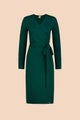 Kaiko Soft Wrap Dress, Dark Green