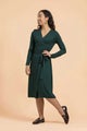 Kaiko Soft Wrap Dress, Dark Green