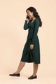 Kaiko Soft Wrap Dress, Dark Green