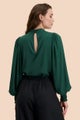 Kaiko  Puff Blouse, Dark Green