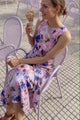 Kaiko  Tank Midi Dress, Lilac Anemone