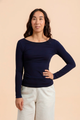 Kaiko  Scoop Back Top, Dark Blue