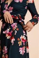 Kaiko Soft Wrap Dress, Cherry Blossom Navy