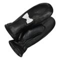 SOMA Naisten nahkarukkaset - Ladies mittens -Black / White Bow