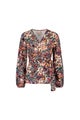 Kaiko Soft Wrap Blouse, Blooming Forest&nbsp;