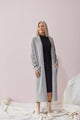 Papu LONG SPLIT CARDIGAN, Melange Grey, Women