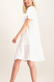 Kaiko  Women Frill Button Dress, White