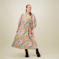 Metsola  Utopy Volume Sleeve Midi Dress -Mekko
