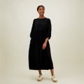 Metsola  Volume Sleeve Midi Dress -Mekko | Licorice
