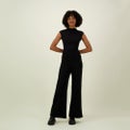Metsola WIDE LEG TROUSERS | BLACK