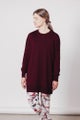 Aarre  Ada merino tunic, Port wine