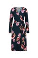 Kaiko Soft Wrap Dress, Cherry Blossom Navy