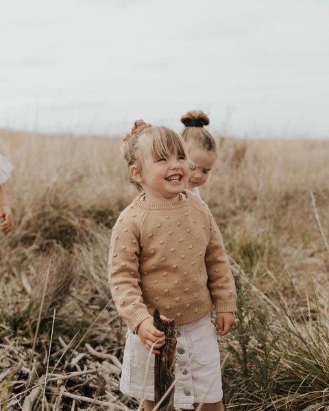 Jamie Kay 	DOTTY KNIT - LATTE