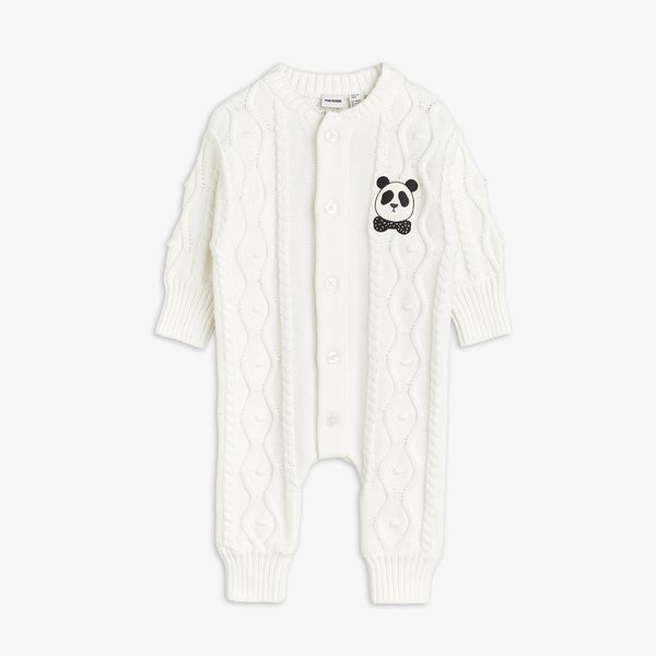 Mini Panda texture knit baby onesie - Limited stock