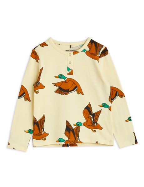 Mini Rodini Ducks aop grandpa Yellow