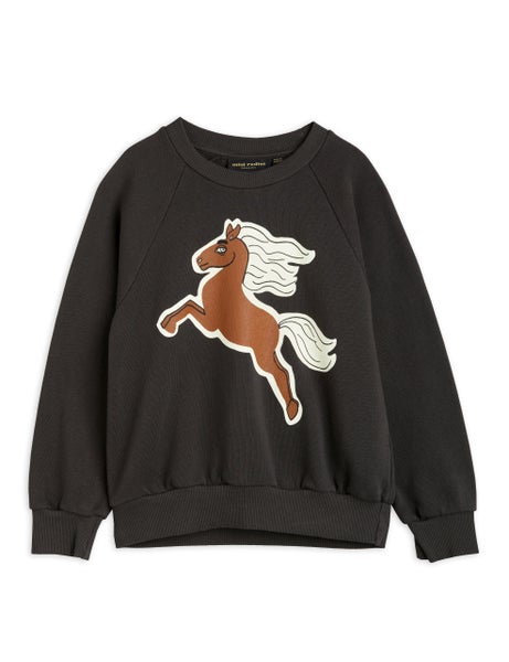 Mini Rodini Horses sp sweatshirt  Black