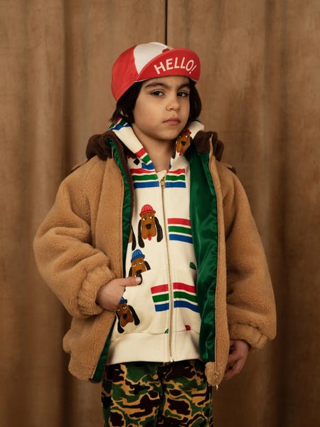 Mini Rodini Bloodhound aop zip hoodie