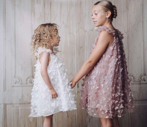 DOLLY by Le Petit Tom &reg; ALLOVER BUTTERFLIES TUTU DRESS dollypink