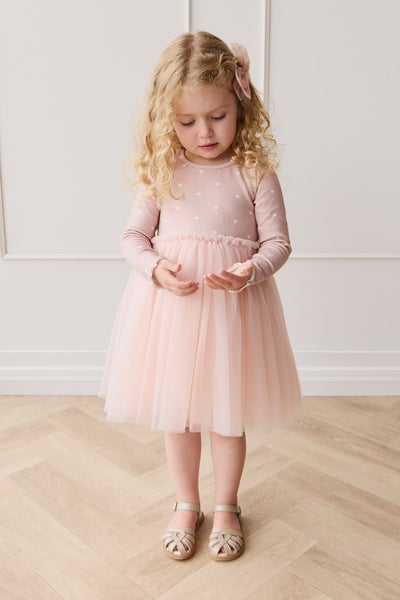 Jamie Kay  Anna Tulle Dress - Petite Heart Old Rose