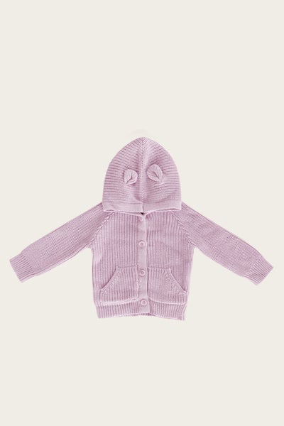 Jamie Kay BEAR CARDIGAN - Lavender Frost