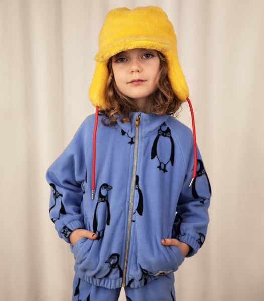 Mini Rodini Penguin fleece jacket