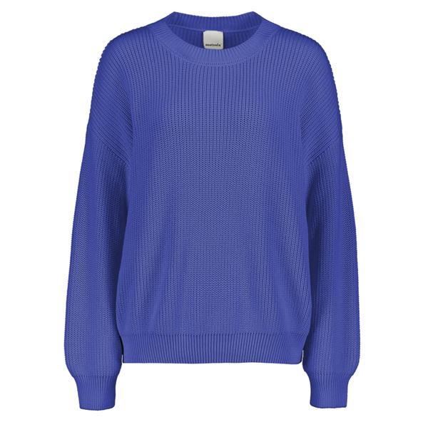 Metsola  Cotton Knit Jumper -Neulepaita | Electric