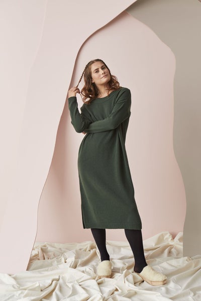 Papu SOFT WOOL -mekko, Forest Green, naisten