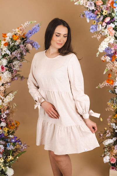 nakoa  Linen Hiley Dress Sandshell
