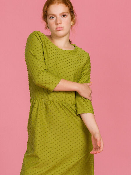 Aarrelabel  Marisa Dress, Olive Dot