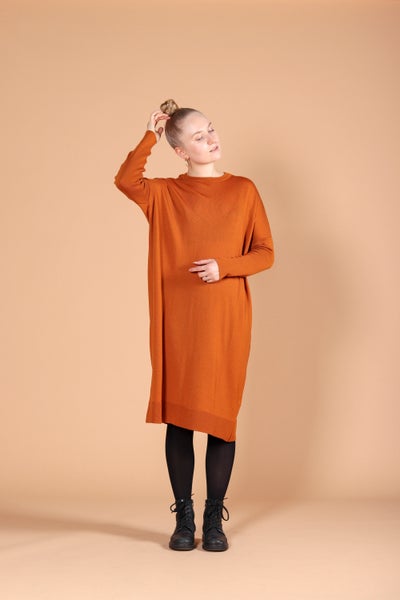 Aarre  NOOA Merino dress, Rust