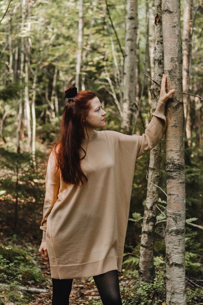 Aarre   Ada merino wool tunic, Hay