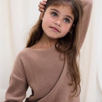 Phil&Phae  Drop-shoulder knit sweate... Dusty nude