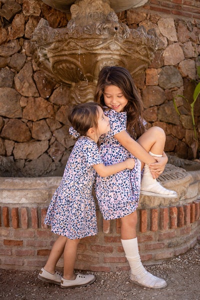 Kaiko Frill T-shirt Dress, Indigo Leo