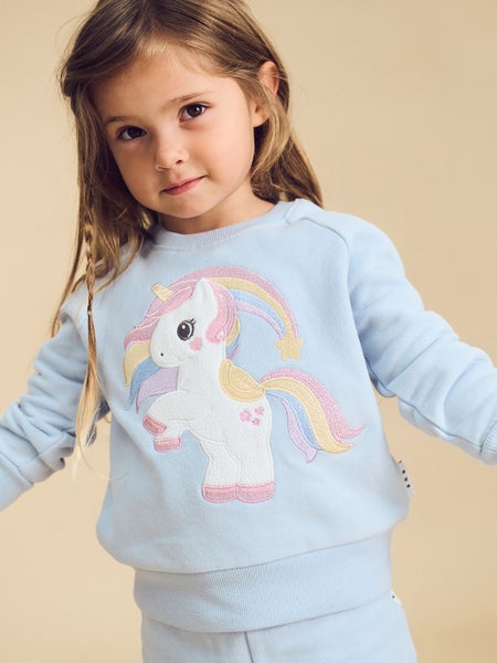 Huxbaby RAINBOW UNICORN SWEATSHIRT