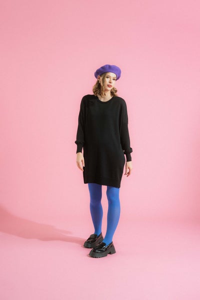 Aarrelabel Ada Merinovillatunika, Musta