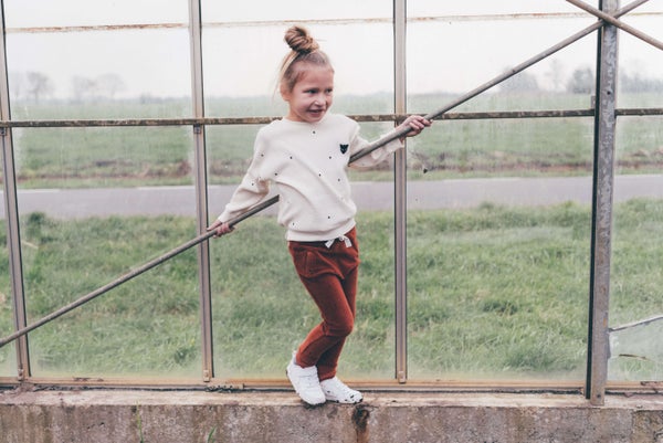 Sproet & Sprout         Velvet sweatpants dots