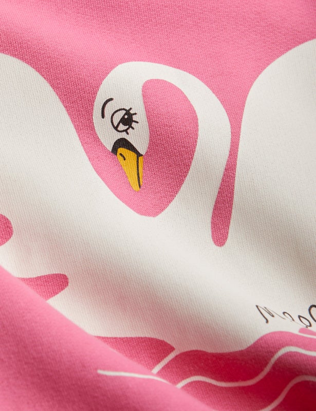 Mini Rodini Swan sp sweatshirt Pink