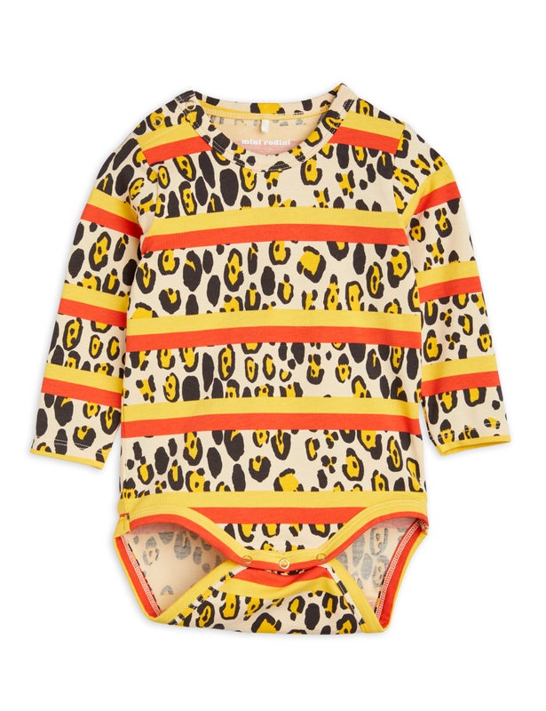 Mini Rodini Leopard stripe aop ls body Multi