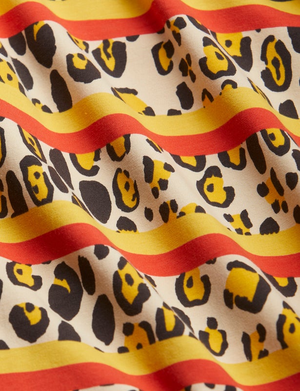 Mini Rodini Leopard stripe aop ls body Multi