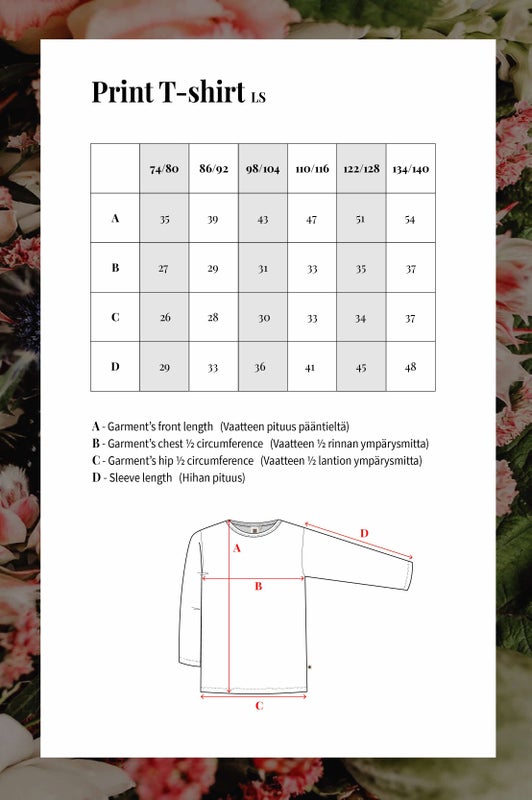 Kaiko T-Shirt Ls, Cherry Blossom