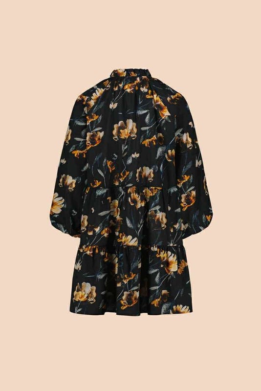 Kaiko  Voluminous Tunic, Black Poppies