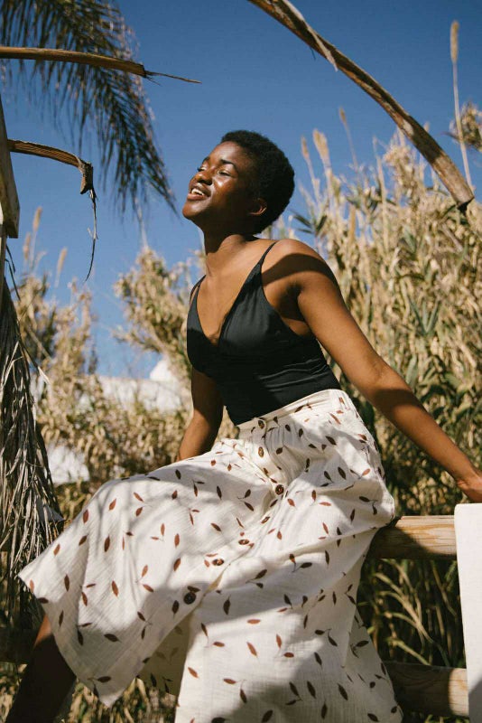 Kaiko  Button Skirt, Wind