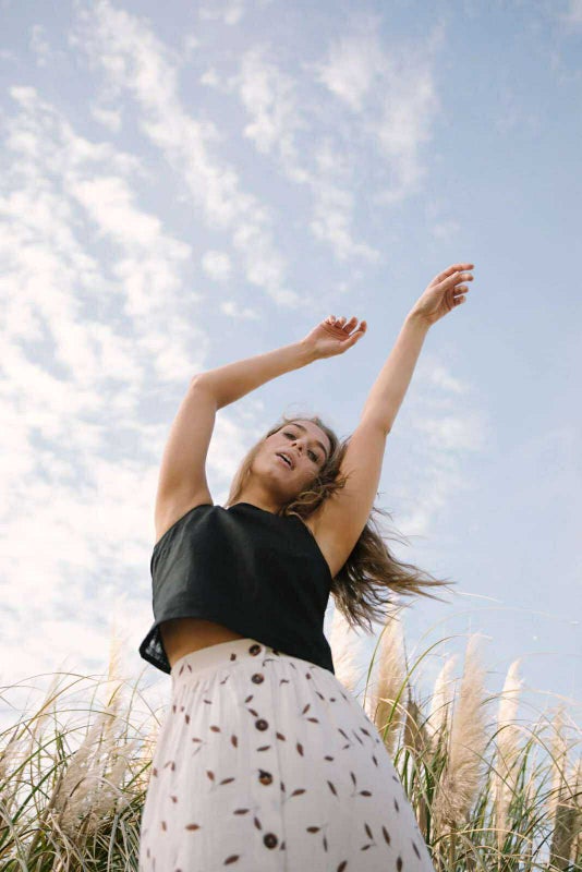 Kaiko  Button Skirt, Wind